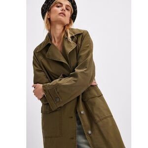 We The Free Khaki Women's Trench Coat